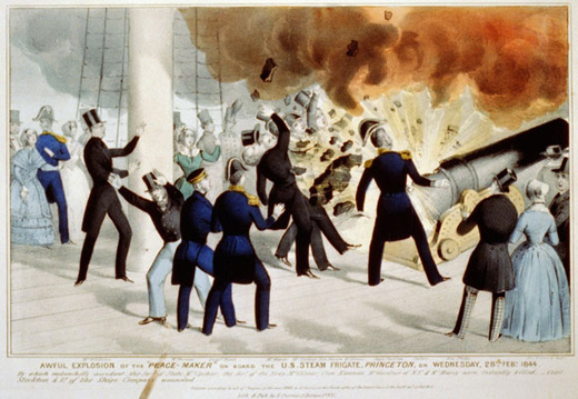 Awful Explosion of the 'Peace-Maker' on board the U.S. Steam Frigate, Princeton, on Wednesday, 28th Feby 1844